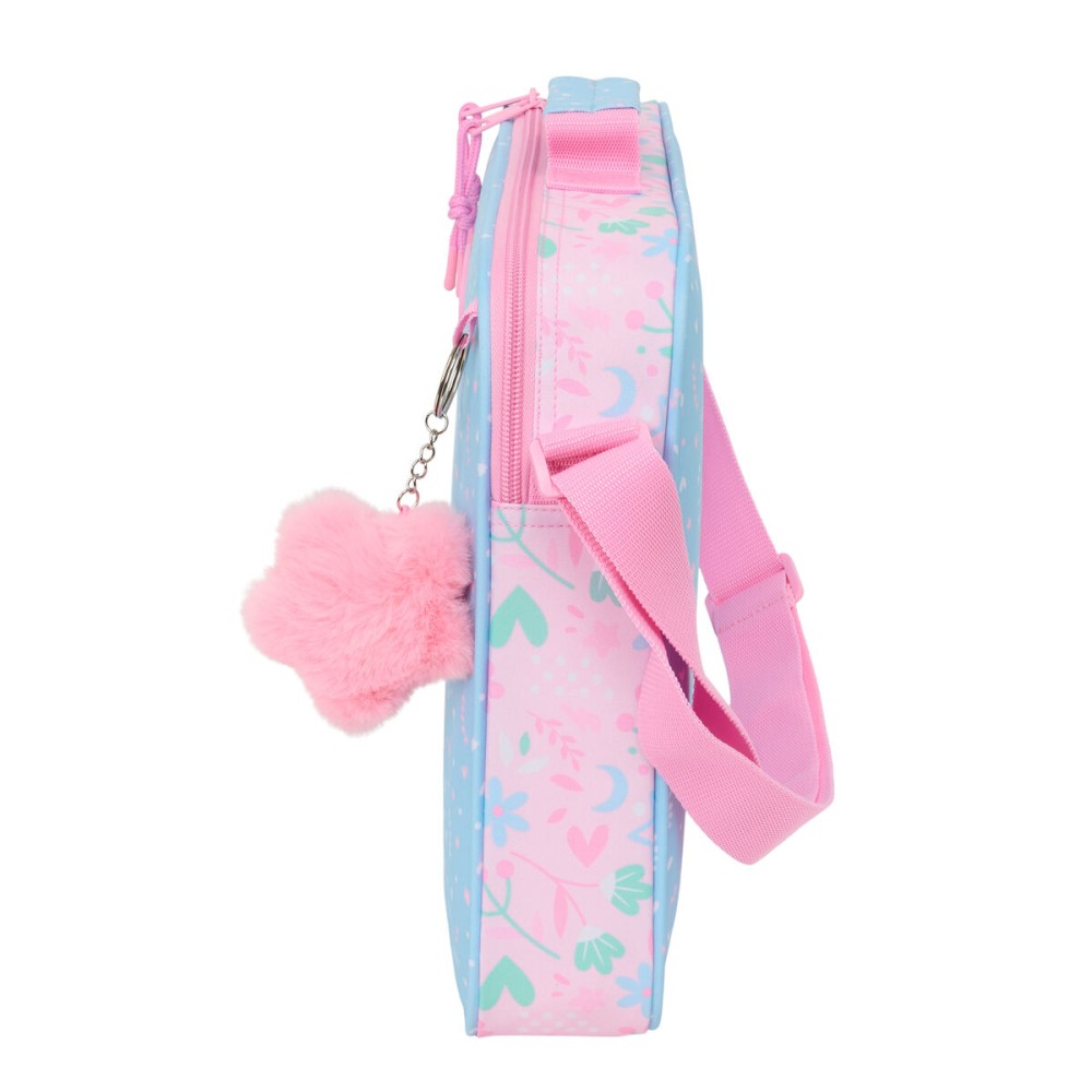 ghiozdan de școală BlackFit8 Smile Roz Albastru deschis 38 x 28 x 6 cm