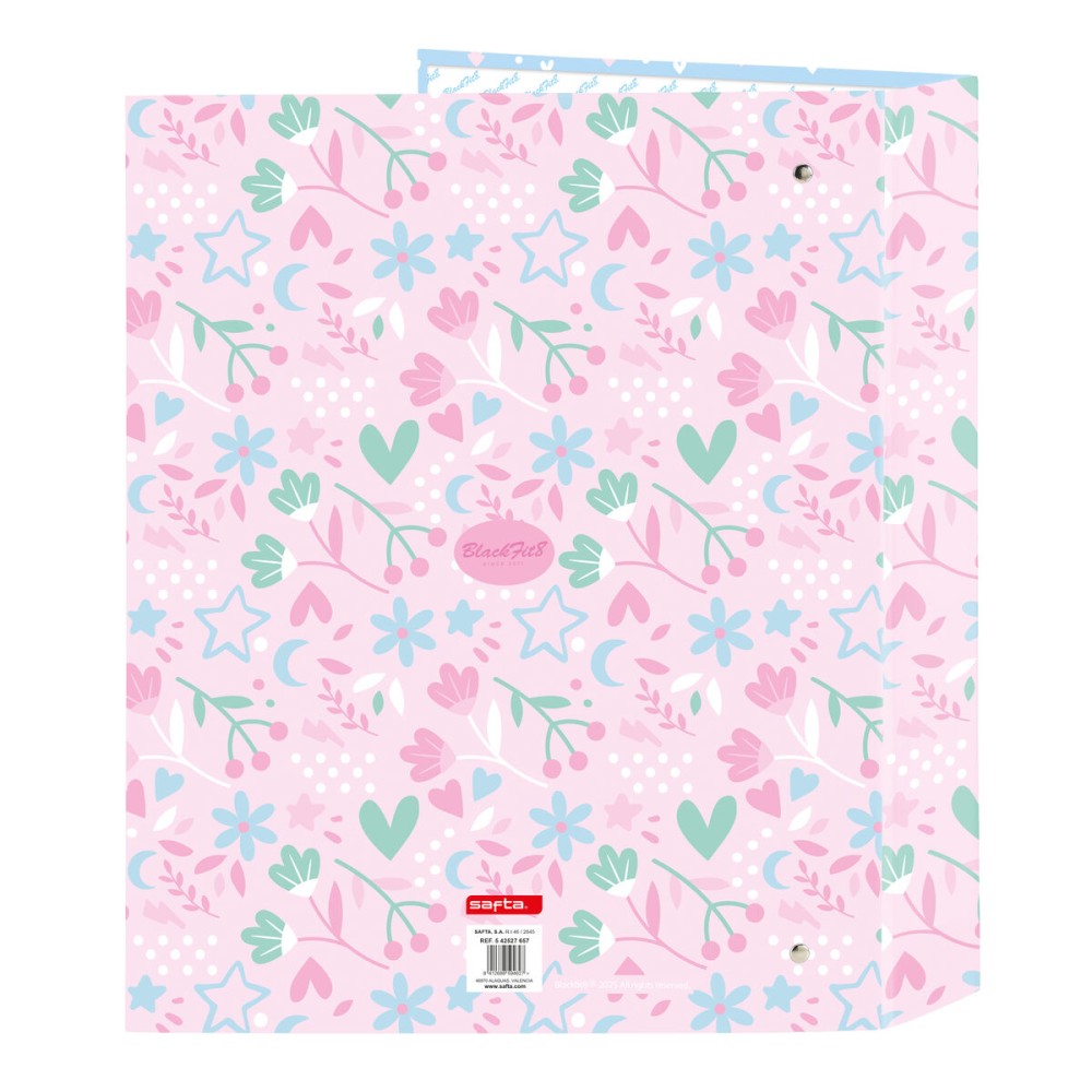 Biblioraft BlackFit8 Smile Albastru Roz A4 27 x 33 x 6 cm