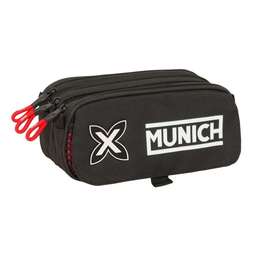 Penar triplu Munich Vulcan Negru 21,5 x 10 x 8 cm