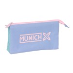 Penar triplu Munich Mellow Albastru Roz Albastru celest 22 x 12 x 3 cm