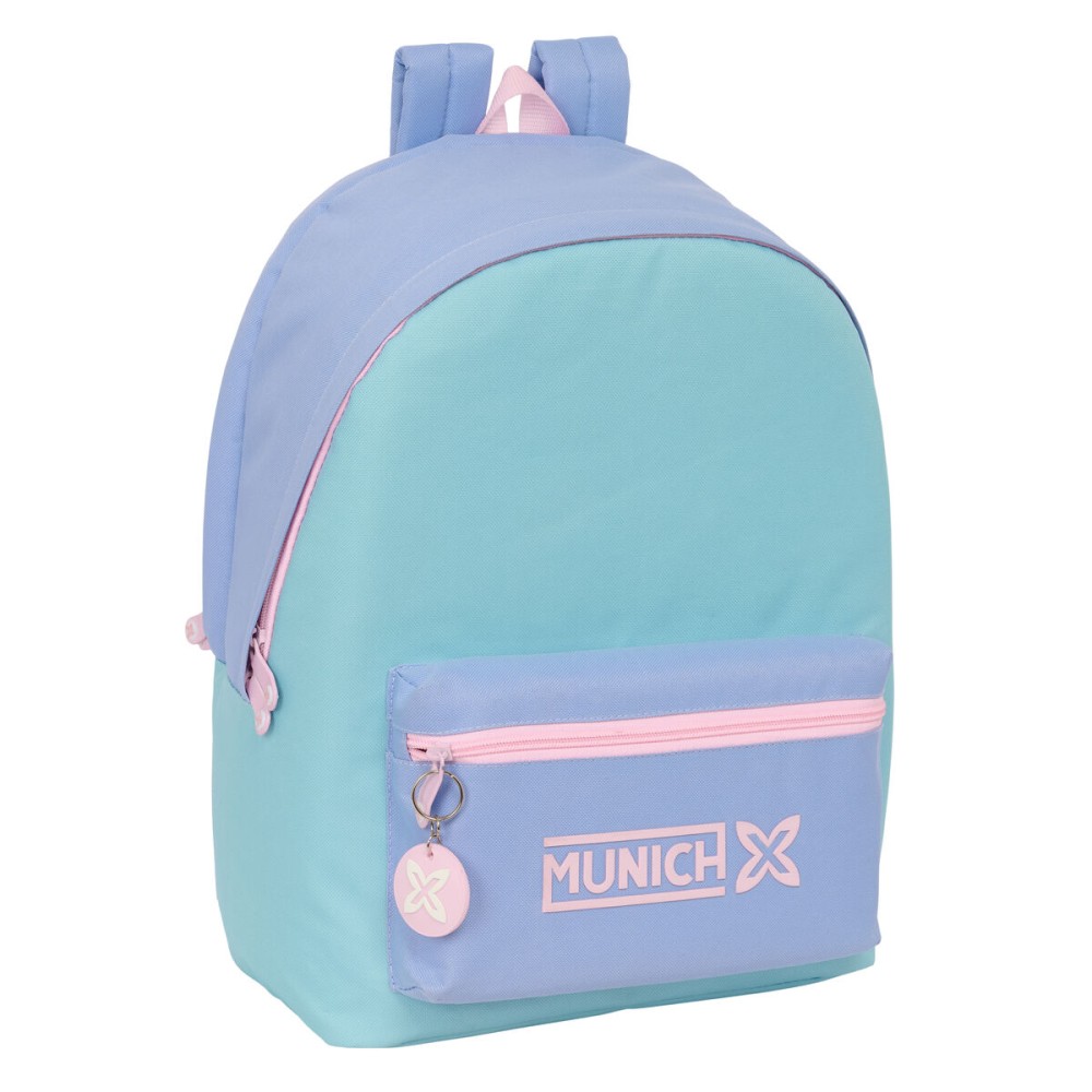Rucsac pentru Laptop și Tabletă cu Ieșire USB Munich Mellow Albastru Roz Celeste