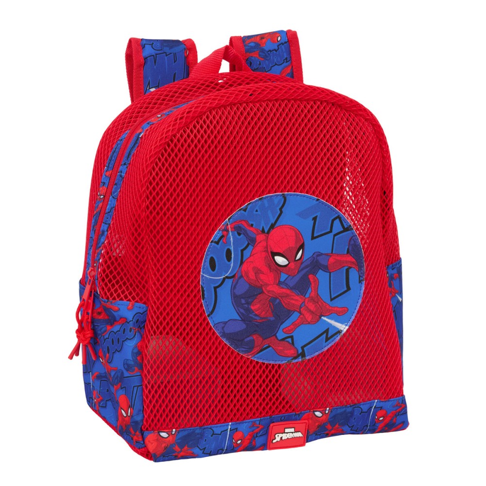 Rucsac pentru plajă Spider-Man Albastru Roșu 30,5 x 24 x 18 cm Infantil