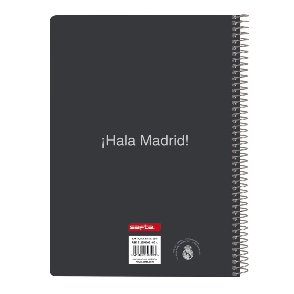 Notebook Real Madrid C.F. Alb A5 80 Frunze