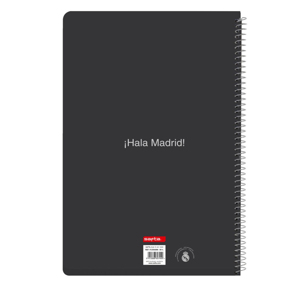 Notebook Real Madrid C.F. Alb A4 80 Frunze