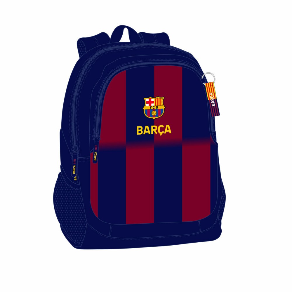 Ghiozdan F.C. Barcelona Albastru Castaniu 32 x 44 x 16 cm