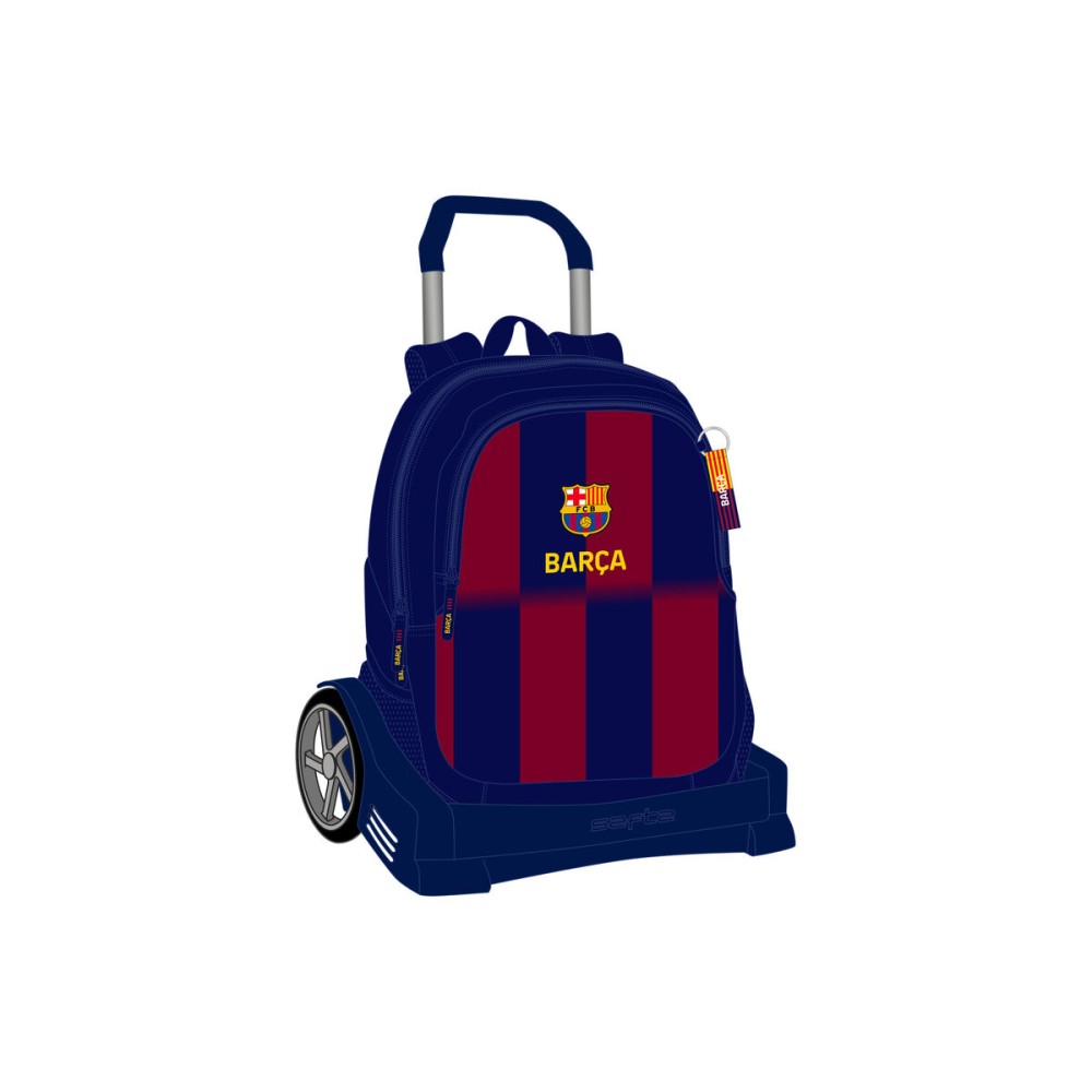 Ghiozdan F.C. Barcelona Albastru Castaniu 32 x 44 x 16 cm