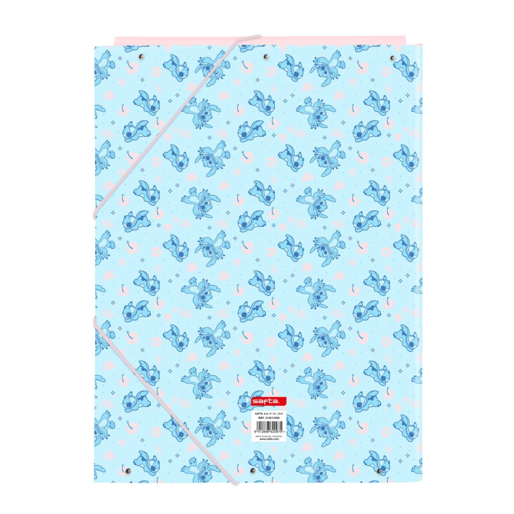 Biblioraft Lilo & Stitch Ohana Albastru Roz deschis A4 26 x 33.5 x 2.5 cm