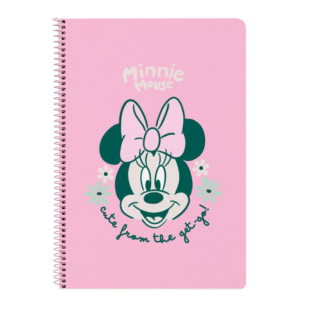 Biblioraft Minnie Mouse Minty Roz A4 21.5 x 31 x 1 cm