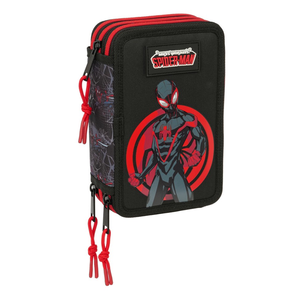 Geantă Universală Spider-Man Negru 12,5 x 19,5 x 5,5 cm 37 Piese