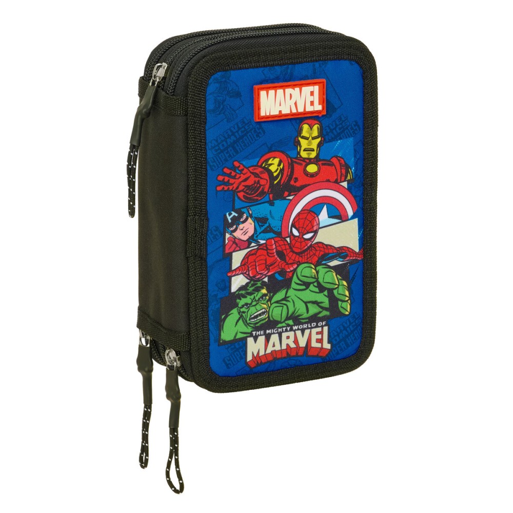 Geantă Universală The Avengers Albastru Negru 12,5 x 19,5 x 5,5 cm 37 Piese