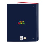 Biblioraft Super Mario Mamma mia Roșu Bleumarin A4 26.5 x 33 x 4 cm
