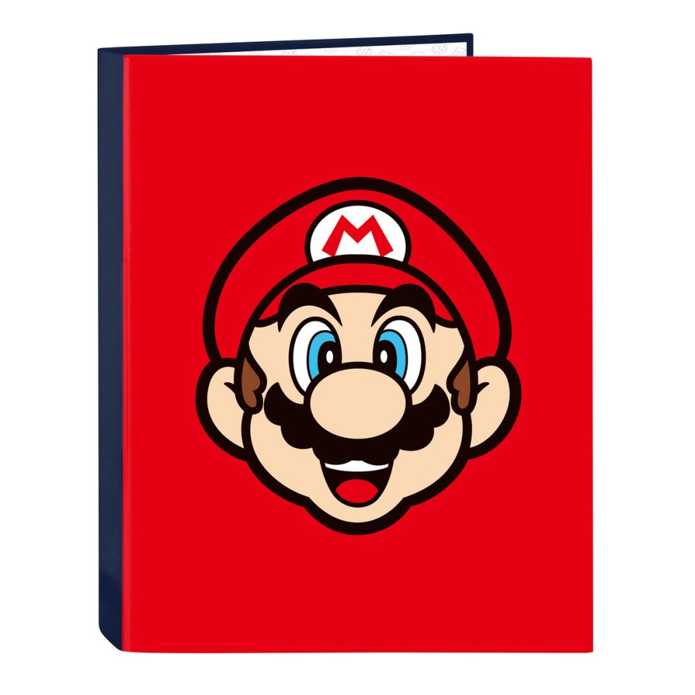 Biblioraft Super Mario Mamma mia Roșu Bleumarin A4 26.5 x 33 x 4 cm