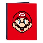 Biblioraft Super Mario Mamma mia Roșu Bleumarin A4 26.5 x 33 x 4 cm