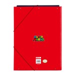 Biblioraft Super Mario Mamma mia Roșu Bleumarin A4 26 x 33.5 x 2.5 cm