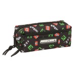 Penar triplu Minecraft Negru 22 x 8,5 x 6 cm