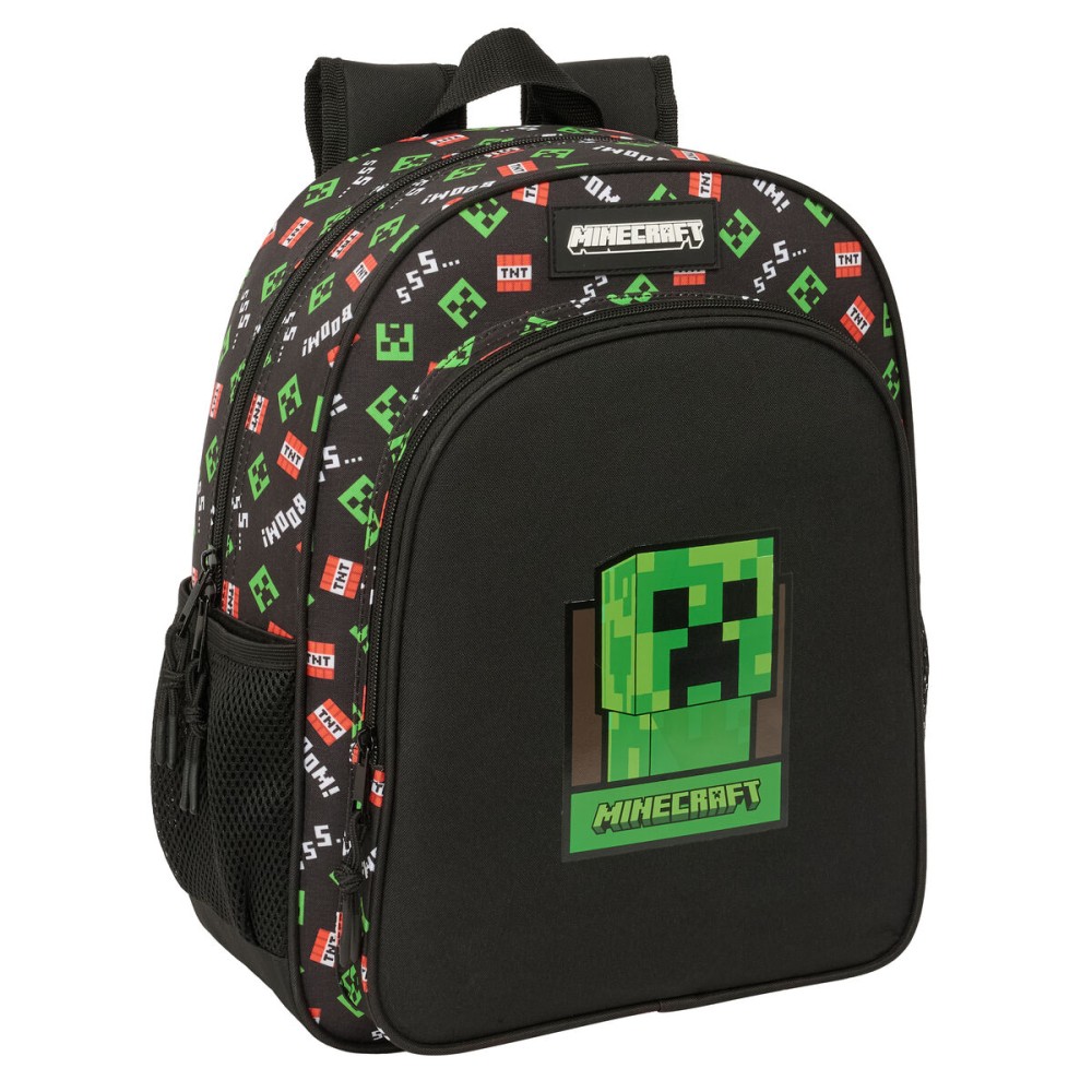 Ghiozdan Minecraft Negru 32 x 38 x 12 cm