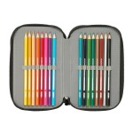 Penar Triplu Minecraft Negru 12,5 x 19,5 x 5,5 cm 37 Piese