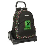 Ghiozdan cu Roți Minecraft Negru 32 x 44 x 16 cm