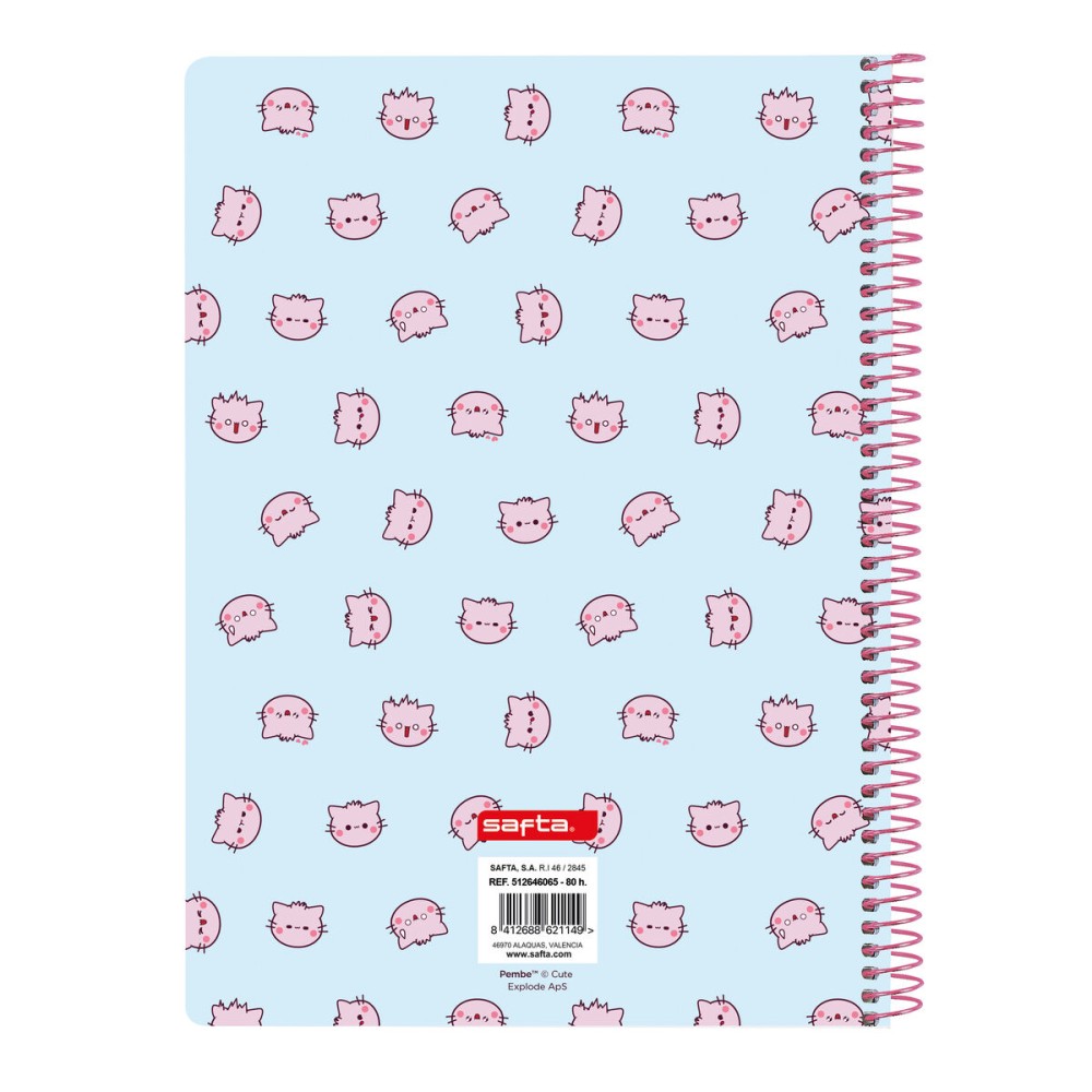 Biblioraft Pembe The pink cat Multicolor 15.5 x 22 x 1 cm