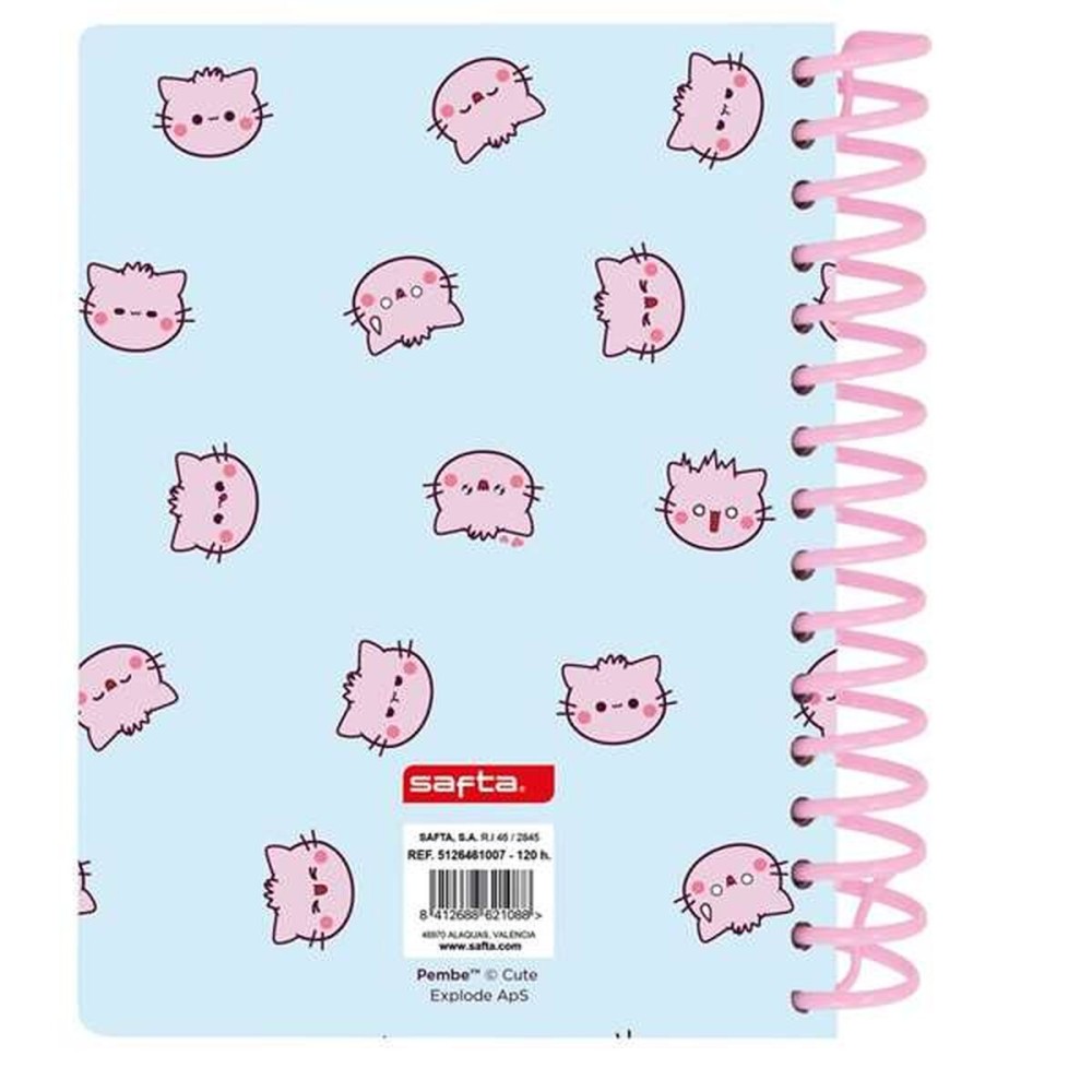 Notebook Safta The pink cat Multicolor