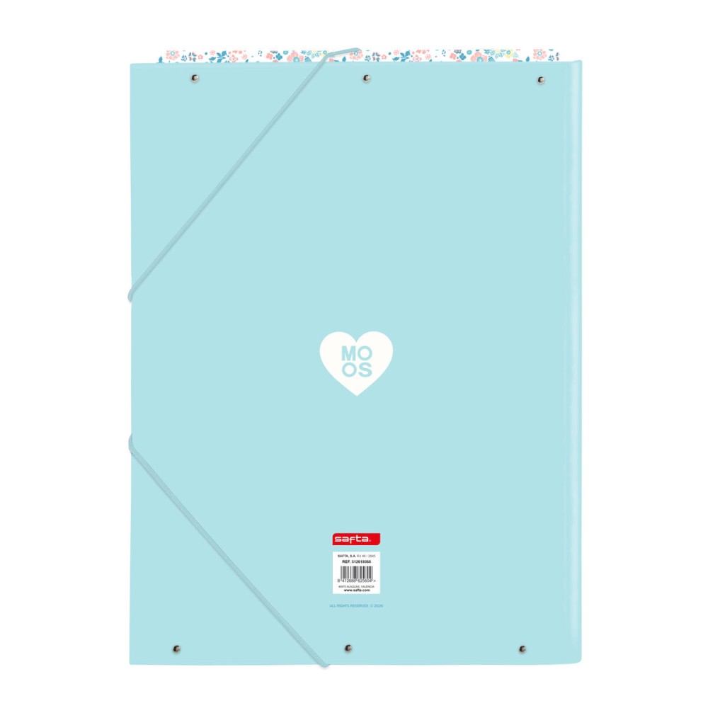 Biblioraft Moos Fiori Multicolor A4 26 x 33.5 x 2.5 cm