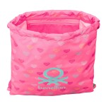 Geantă Rucsac cu Bretele Benetton Heart Roz 35 x 40 x 1 cm