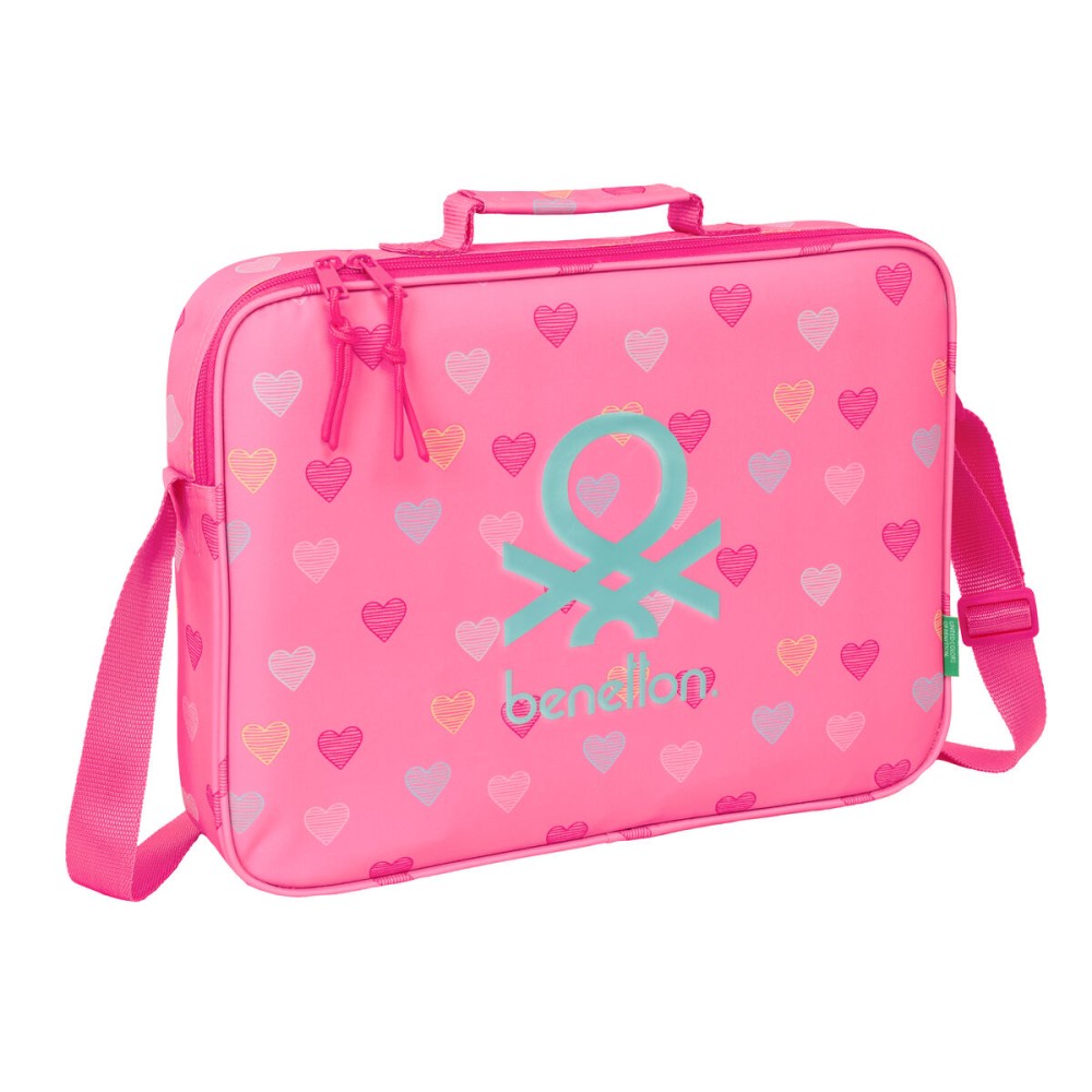 Ghiozdan Benetton Heart Roz 38 x 28 x 6 cm