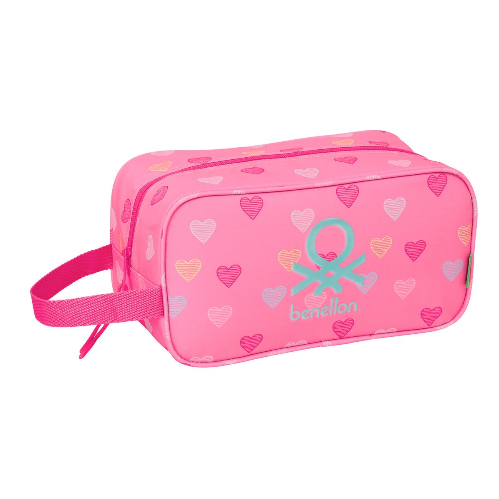 Geantă pentru Încălțăminte de Voiaj Benetton Heart Roz 29 x 15 x 14 cm