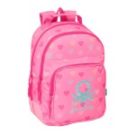 Ghiozdan Benetton Heart Roz 32 x 42 x 15 cm