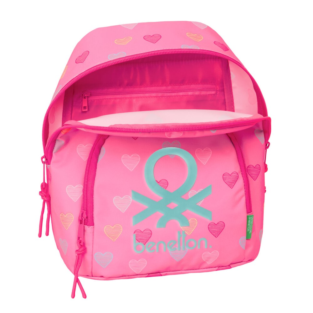 Rucsac Benetton Heart Roz 25 x 30 x 13 cm