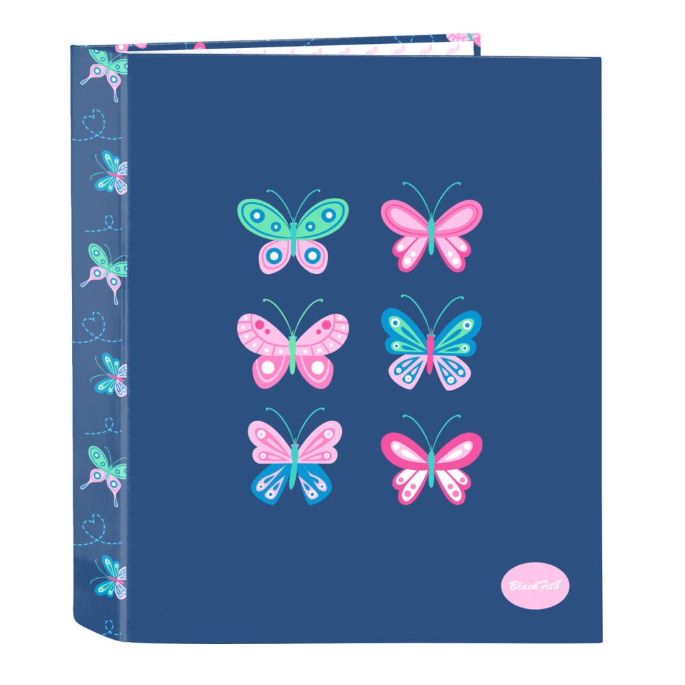 Biblioraft BlackFit8 Mariposas Multicolor A4 27 x 33 x 6 cm