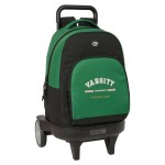 Ghiozdan cu Roți BlackFit8 Varsity Negru Verde 33 x 45 x 22 cm