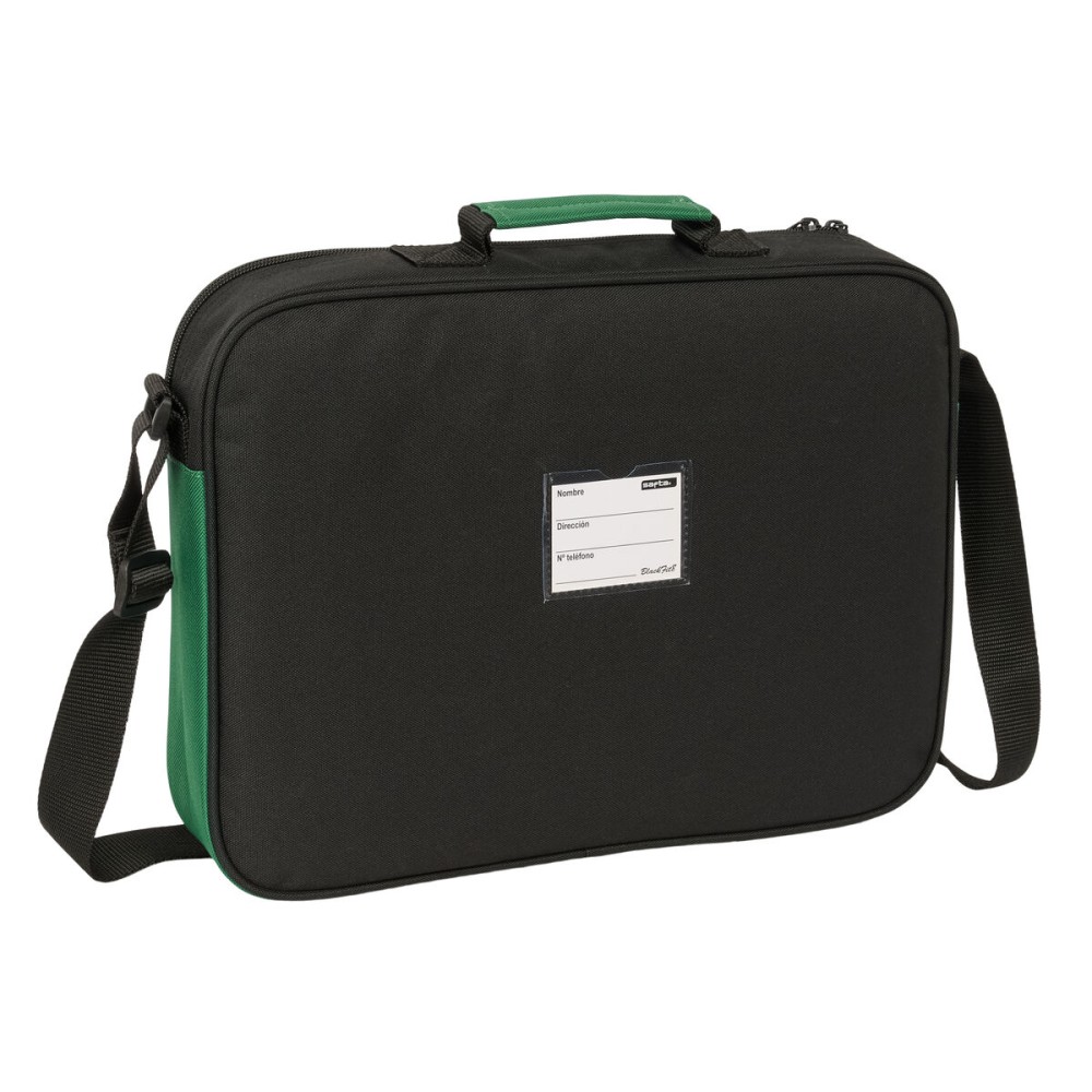 Ghiozdan BlackFit8 Varsity Negru Verde 38 x 28 x 6 cm
