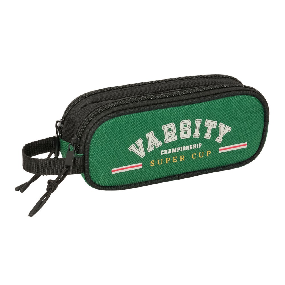 Geantă Universală BlackFit8 Varsity Negru Verde 21 x 8 x 6 cm