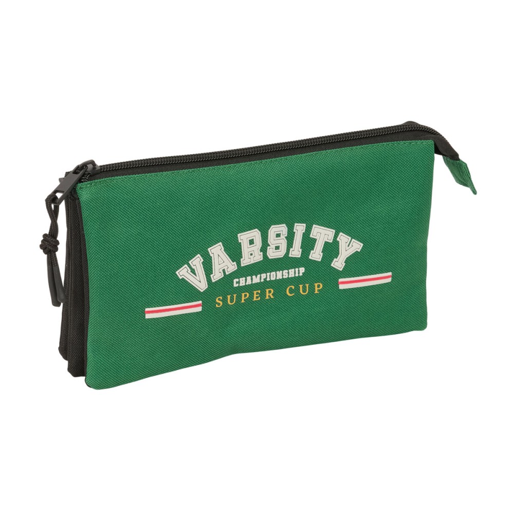 Geantă Universală BlackFit8 Varsity Negru Verde 22 x 12 x 3 cm