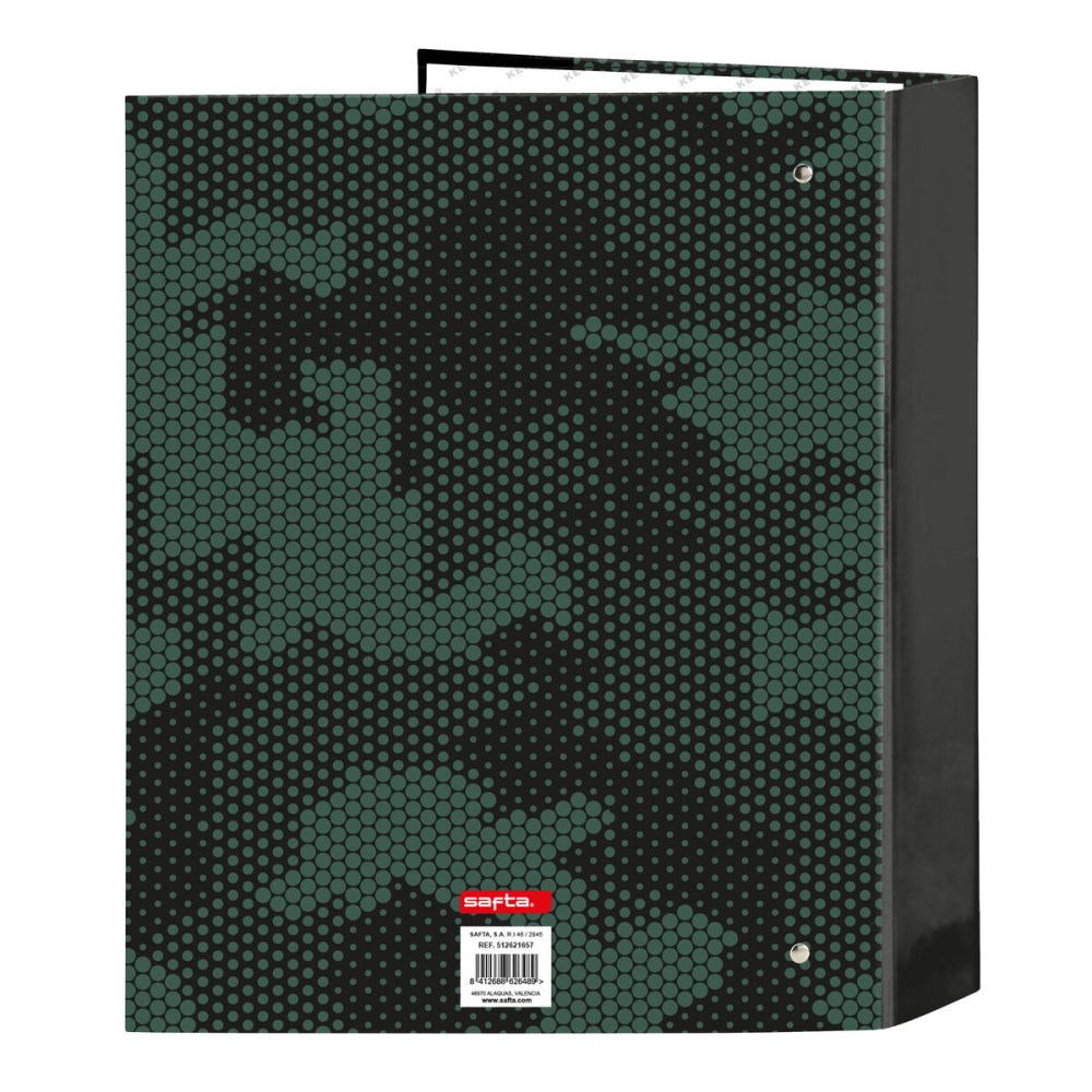 Biblioraft Kelme Camo Negru Verde A4 27 x 33 x 6 cm