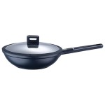 Tigaie Wok Masterpro Indigo Negru Aluminiu (Ø 28 cm)