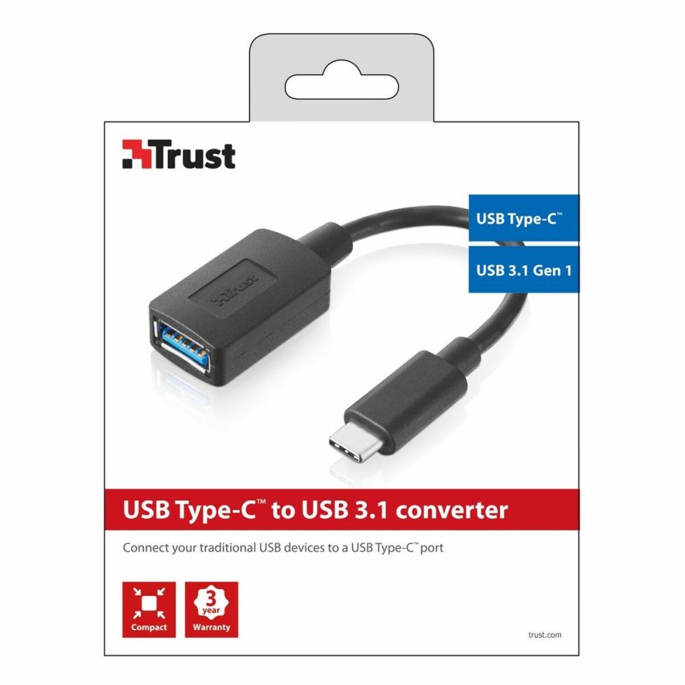 Cablu USB A la USB C Trust 20967                Negru