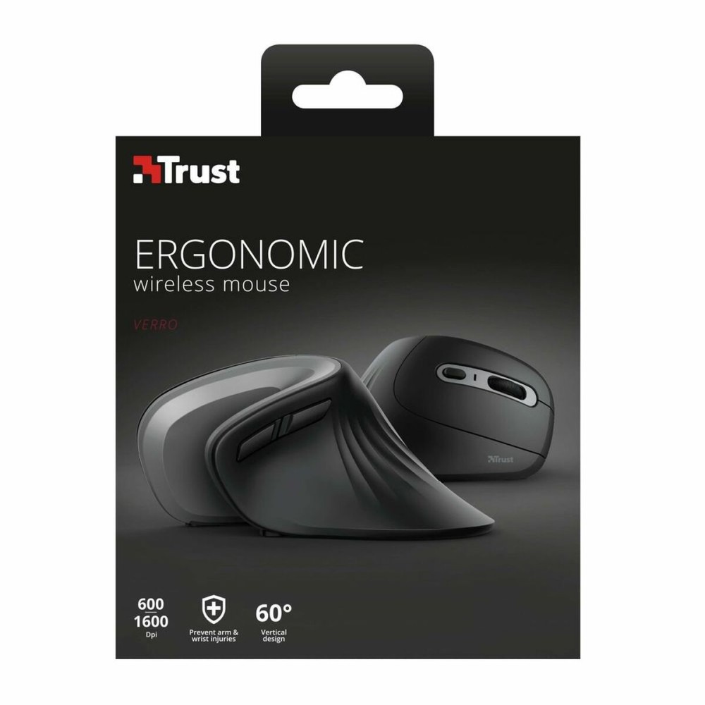 Mouse Fără Fir Trust 23507 Negru Negru/Argintiu Argintiu 1600 dpi