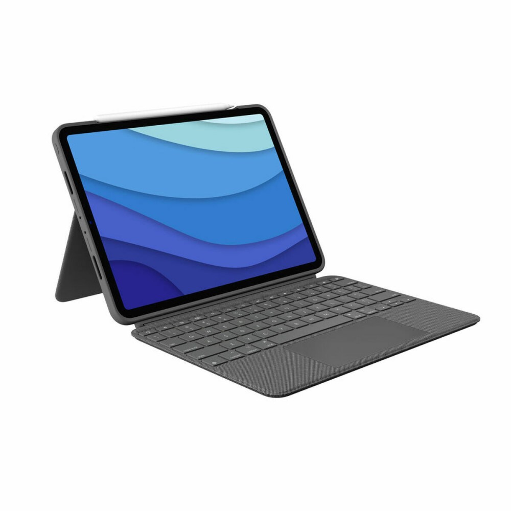 Husă pentru iPad + Tastatură Logitech 920-010145 Gri QWERTY
