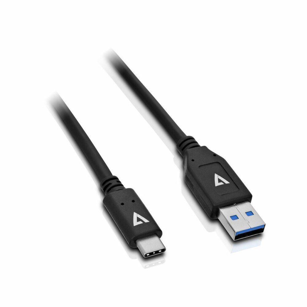 Cablu USB A la USB-C V7 V7U2C-1M-BLK-1N Negru 1 m