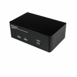 Comutator KVM cu 2 Porturi Startech SV231DPDDUA Negru