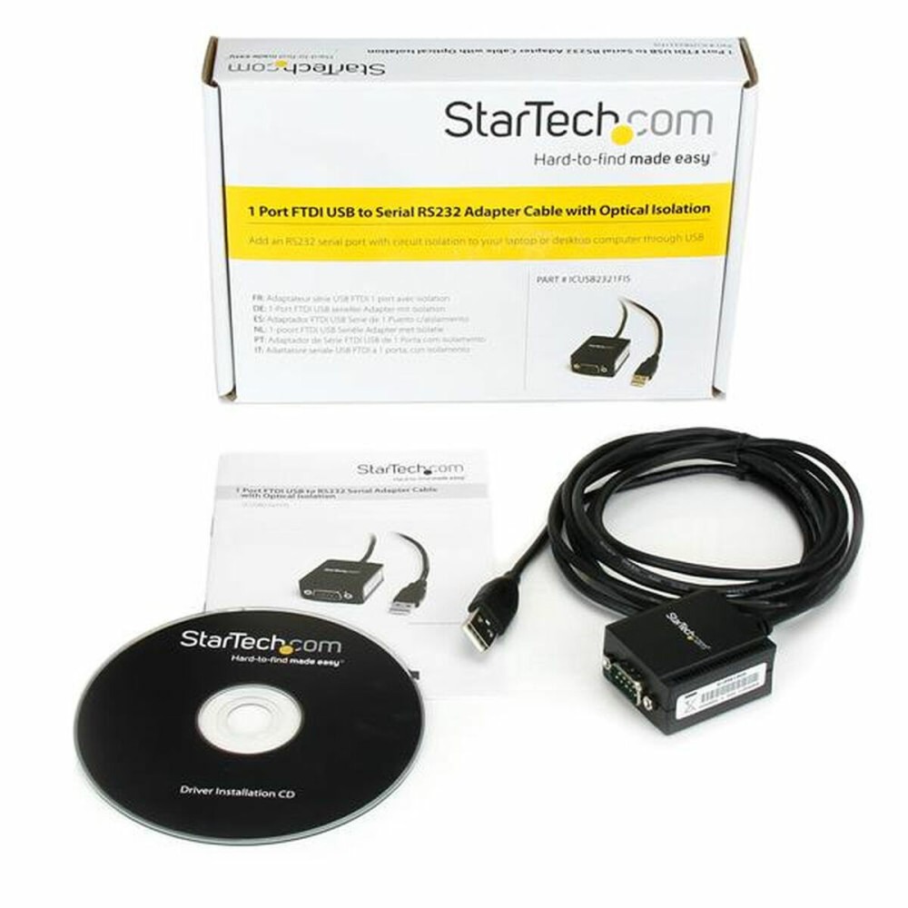 Adaptor USB la RS232 Startech ICUSB2321FIS         Negru
