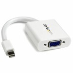 Adaptor Mini DisplayPort la VGA Startech MDP2VGAW Alb Negru 0,12 m