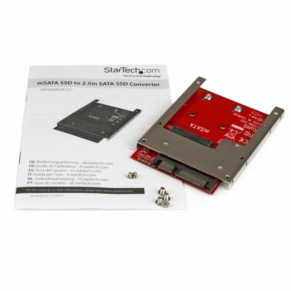 Adaptator SSD Startech SAT32MSAT257 Roșu Argintiu SSD mSATA
