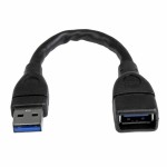 Cablu USB Startech USB3EXT6INBK         Negru