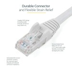 Cablu de Rețea Rigid UTP Categoria 6 Startech N6PATC7MWH Alb 7 m