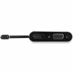 Adaptor USB C la VGA/HDMI Startech CDP2HDVGA            Negru