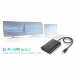 Adaptor DisplayPort la HDMI i-Tec C31DUAL4KHDMI        Negru 4K Ultra HD