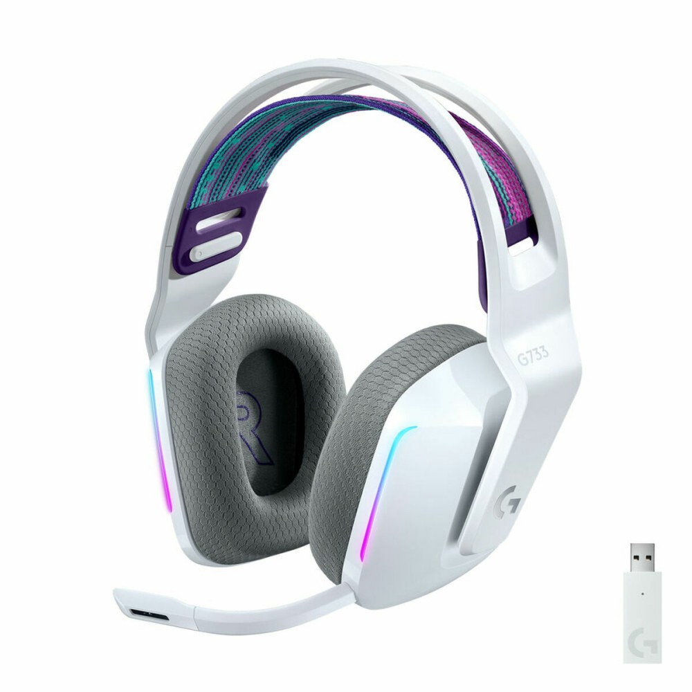 Căști fără Fir Logitech G733 Lightspeed Headset Alb